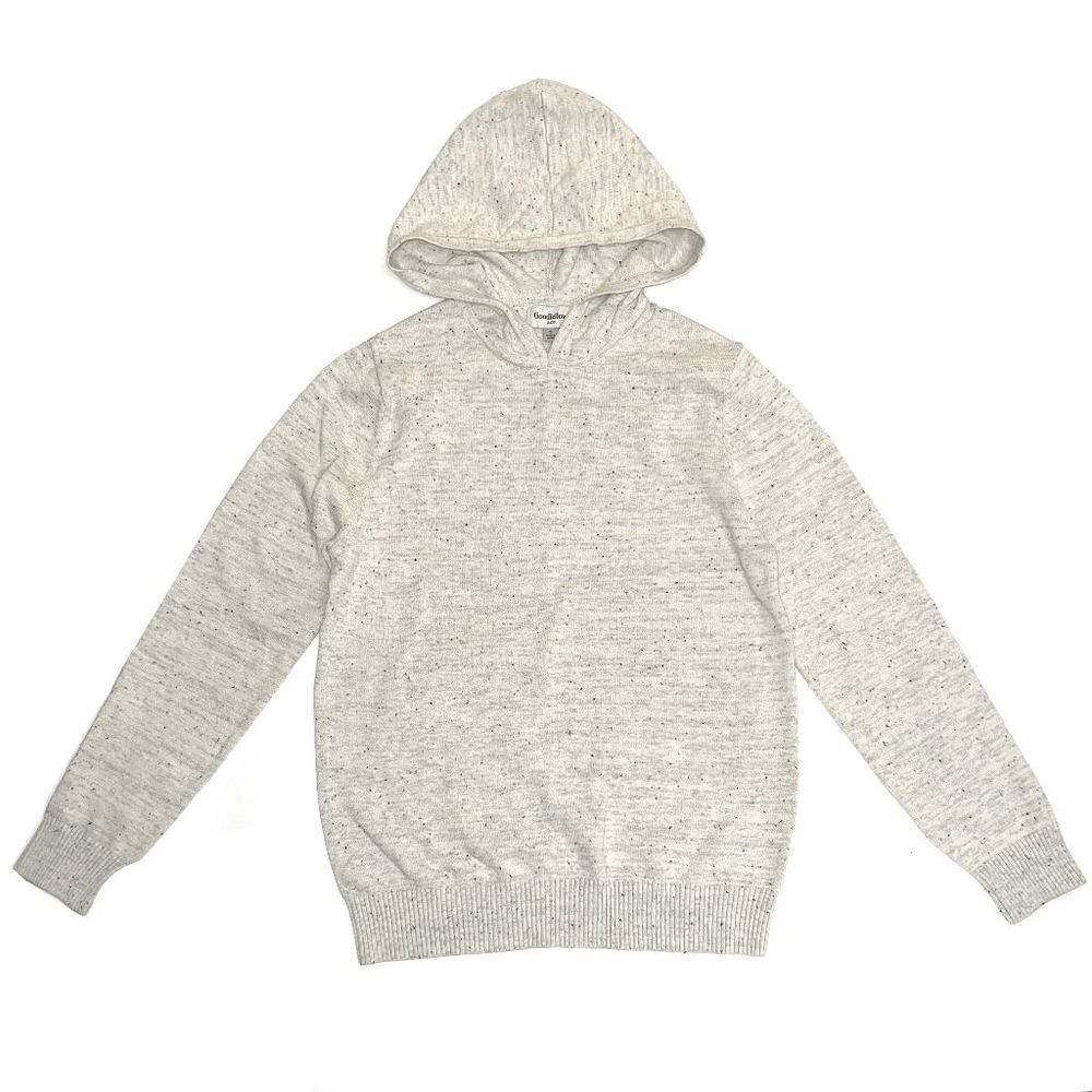 Goodfellow & Co Men's Size S Cotton Hooded Pullover Sweater White Feather NWT